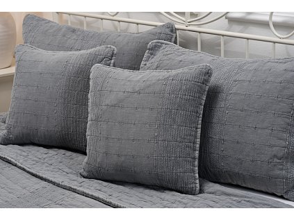 Povlak DELUXE STONE GREY (Název Povlak na polštář 40x40 cm, Barva Šedá)