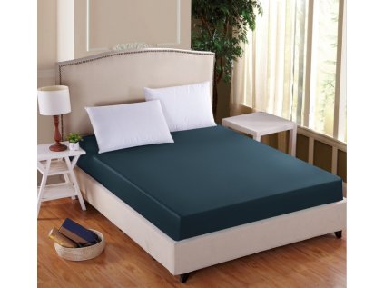 Prostěradlo MAKO JERSEY DELUXE petrolej (Název 90x200x30 cm (skladem), Barva Modrá)