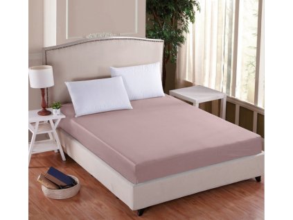 Prostěradlo MAKO JERSEY DELUXE pudrové (Název 90x200x30 cm (expedice 3-5 pracovních dní), Barva Růžová)