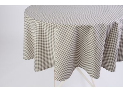 Ubrus bavlněný kulatý PEPITO béžové (Název Kulatý ubrus / průměr ubrusu Ø 100 cm, Barva Béžová)