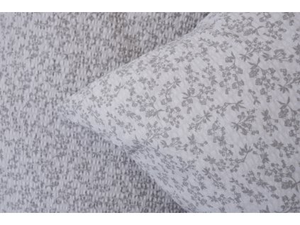 Krepové povlečení LATA šedá / LATA šedá (Název 140x200 cm (1 ks), 70x90 cm (1 ks), Barva Šedá)