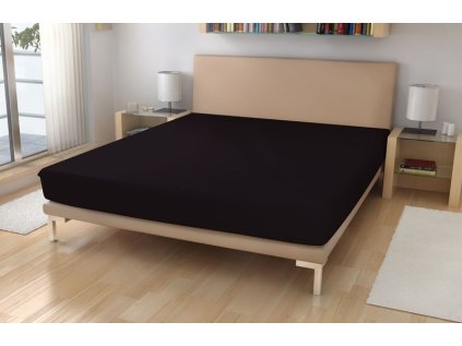Elastická froté prostěradla černá 48 (Název 90x200 na výšku 15-18 cm (dodací lhůta 5 až 10 dní), Barva Černá)