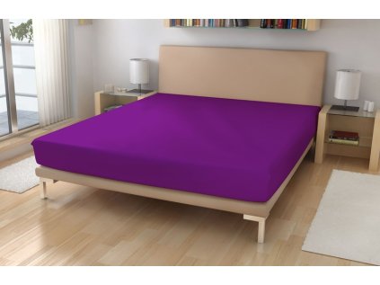 Elastická froté prostěradla fialová 43 (Název 90x200 na výšku 15-18 cm (dodací lhůta 5 až 10 dní), Barva Fialová)