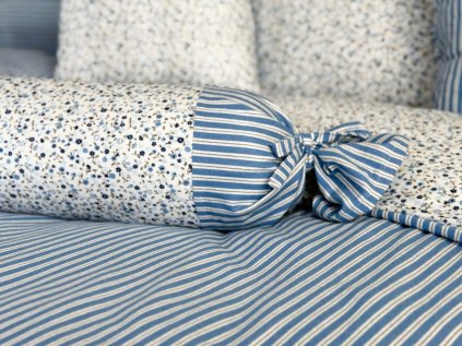 Flanelový povlak na váleček POMNĚNKY a proužky