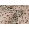 Krepové povlečení MANON růžička / pepito S KRAJKOU (Název 140x200 cm (1 ks), 70x90 cm s krajkou (1 ks) , Barva Hnědá)