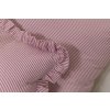 Povlak RŮŽOVÝ PROUŽEK s kanýrem (Název Bavlněný povlak s kanýrem 40x40 cm, Barva Růžová)