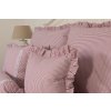 Povlak RŮŽOVÝ PROUŽEK s kanýrem (Název Bavlněný povlak s kanýrem 40x40 cm, Barva Růžová)