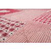 Oboustranný prošívaný přehoz PATCHWORK ČERVENÝ (Název Prošívaný přehoz DELUXE 140x200 cm, Barva Červená)