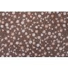 Přehoz, letní deka HNĚDÉ KYTIČKY tmavé (Název Přehoz, přikrývka 140x200 cm, Barva Hnědá)