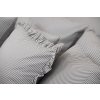Bavlněné povlečení ŠEDÝ DROBNÝ PROUŽEK S KANÝREM (Název 140x200 (1 ks), 70x90 cm s kanýrem (1 ks), Barva Šedá)