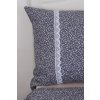 Bavlněné povlečení MODRÉ KYTIČKY poz S KRAJKOU (Název 140x200 cm (1 ks), 70x90 cm s krajkou (1 ks) , Barva Modrá)