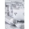 Bavlněné povlečení PATCHWORK DOVE s kanýrem na polštáři (Název 140x200 (1 ks), 70x90 cm s kanýrem (1 ks), Barva Šedá)