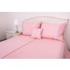 Bavlněné povlečení RŮŽOVÉ S KRAJKOU na polštáři (Název 140x200 cm (1 ks), 70x90 cm s krajkou (1 ks) , Barva Růžová)