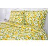 Bavlněné povlečení SLUNEČNICE s kanýry na polštářích (Název 140x200 (1 ks), 70x90 cm s kanýrem (1 ks), Barva Žlutá)