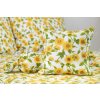 Bavlněné povlečení SLUNEČNICE s kanýry na polštářích (Název 140x200 (1 ks), 70x90 cm s kanýrem (1 ks), Barva Žlutá)