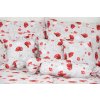 Bavlněné povlečení VLČÍ MÁKY (Název 1 x 70 x 90 cm, 1 x 140 x 200 cm, Barva Červená)