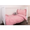 Mušelínové povlečení do dětské postýlky STARORŮŽOVÉ S KANÝREM (Název Souprava 90x135, 40x60 cm S KANÝREM , Barva Růžová)