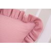 Mušelínové povlečení do dětské postýlky STARORŮŽOVÉ S KANÝREM (Název Souprava 90x135, 40x60 cm S KANÝREM , Barva Růžová)