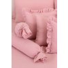 Mušelínové povlečení do postýlky STARORŮŽOVÉ (Název 90x135 cm, 40x60 cm, Barva Růžová)
