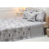 Povlak prošívaný DELUXE patchwork šedý ROMANTIC (Název 40x40 cm, Barva Šedá)
