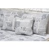Povlak prošívaný DELUXE patchwork šedý ROMANTIC (Název 40x40 cm, Barva Šedá)