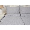 Krepové povlečení LATA šedá / LATA šedá (Název 140x200 cm (1 ks), 70x90 cm (1 ks), Barva Šedá)