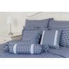 Krepové povlečení MODRÁ KOSTIČKA tmavá (Název 140x200 cm (1 ks), 70x90 cm (1 ks), Barva Modrá)