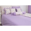 Flanelové povlečení PROVENCE / fialový proužek (Název 140x200, 70x90 cm, Barva Bílá)