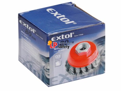 Kartáč hrnčekový M14 vrkočový, oceľový drôt 0,5mm, 80mm, EXTOL CRAF