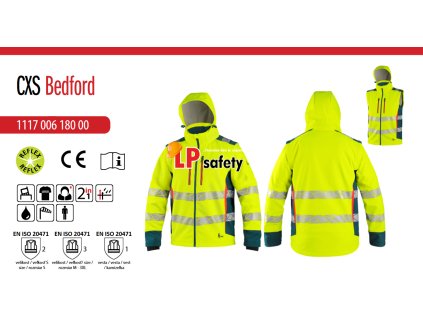 Pracovné oblečenie Hi-Viz sofshell bunda CXS BEDFORD