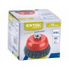 Kartáč hrnčekový M14 vlnitý, oceľový drôt 0,3mm, 75mm, EXTOL CRAFT