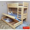 Patrová postel Medard pro 3 osoby s úložným prostorem