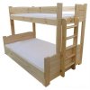 Patrová postel Omega pro 3 osoby s úložným prostorem