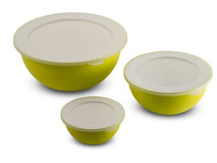 537 omada sanaliving bowls set 3 5l 1 7l 0 5l 3x lids verde acido