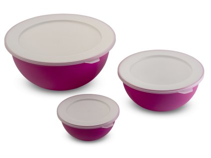 540 omada sanaliving bowls set 3 5l 1 7l 0 5l 3x lids fuscia