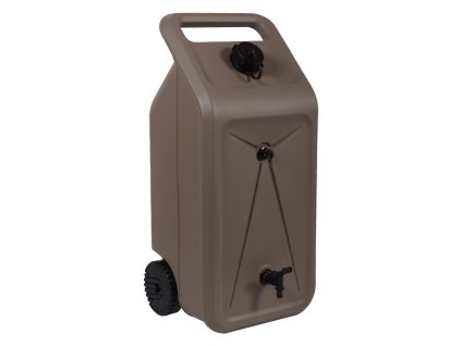 924 kanystr eda 50l na koleckach s kohoutkem taupe