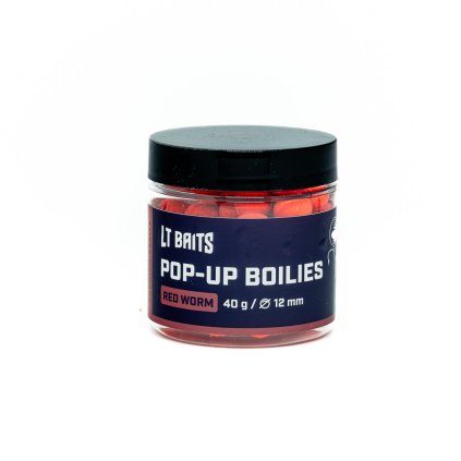 Pop-Up Boilies LT Baits Red Worm 40 g (Průměr 16mm)
