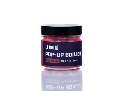 RED WORM POP UP BOILIES 40G (Průměr 16mm)