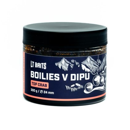 Dipované Boilies LT Baits Top Crab 300 g (Hmotnost 300 g, Průměr 20 mm)