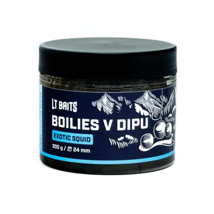 Dipované Boilies LT Baits Exotic Squid 300 g