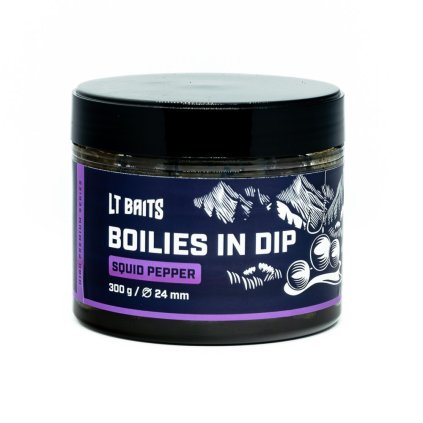 57820 dipovane boilies lt baits squid pepper 24mm 300 g