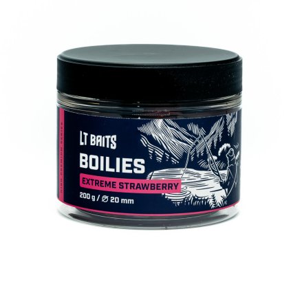 Boilies LT Baits Extreme Strawberry Premium 200 g (Hmotnost 200 g, Průměr 24 mm)
