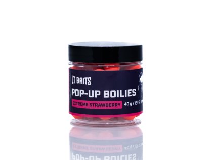 58339 58339 extreme strawberry pop up boilies hmotnost 40 g prumer 12 mm