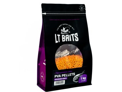 PVA Pelety LT Baits Sausage Krill 3 mm / 1 kg