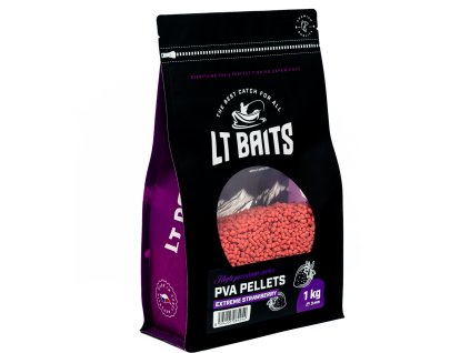 PVA Pelety LT Baits Extreme Strawberry 3 mm / 1 kg
