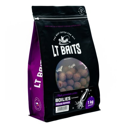Boilies LT Baits Squid Pepper 1kg (Hmotnost 1 kg, Průměr 24 mm)