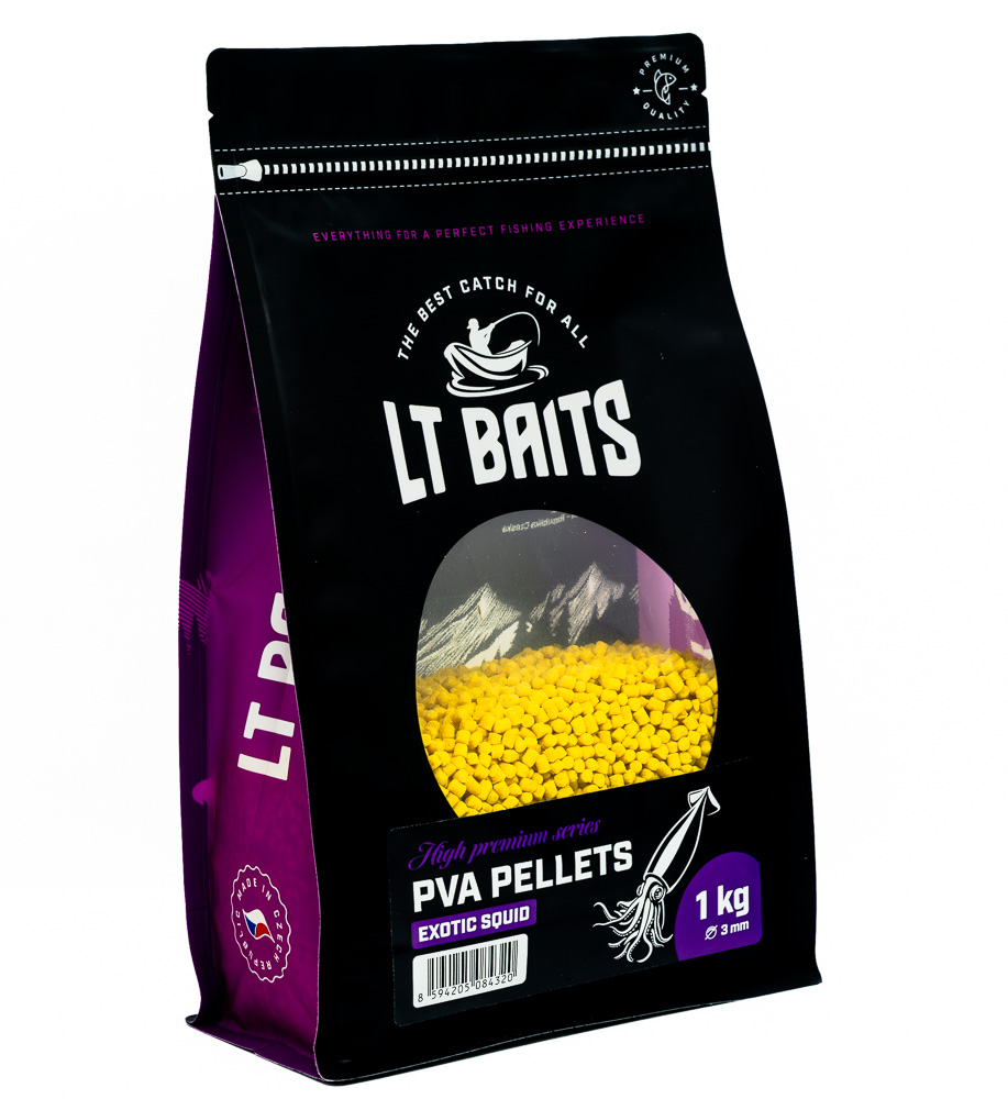 PVA Pelety LT Baits Exotic Squid 1kg 3mm