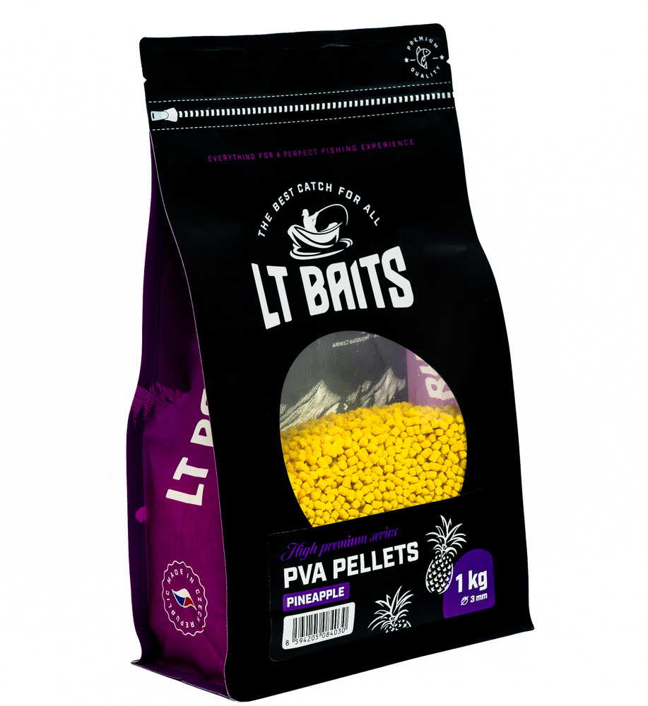 PVA Pelety LT Baits Fine Pineapple 1kg 3mm