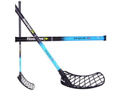 Florbalová hokejka FLOORBEE Douglas 32 Blue - černá/modrá