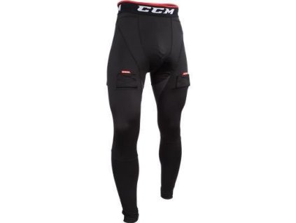 Kalhoty se suspenzorem CCM Compression Pant Jock SR (Barva Černá, Varianta Senior, Velikost S)